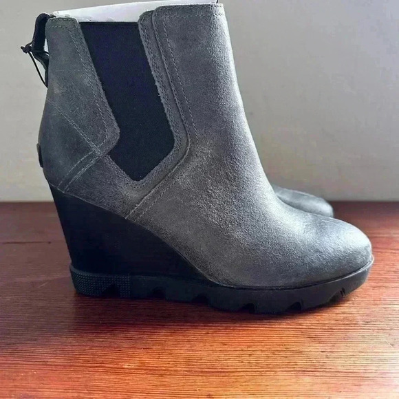 Women's Sorel JOAN UPTOWN CHELSEA Leather Winter Boots 1915841052 QUARRY Sz 8.5 - Picture 3 of 11